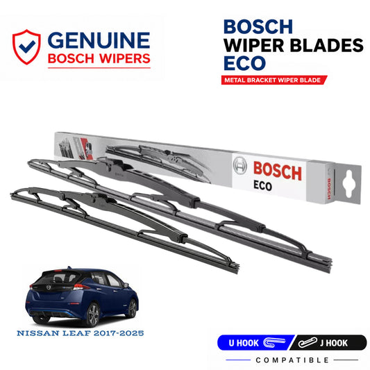 Bosch Genuine metal front wiper set for Nissan Leaf 2017-2025, pair of two