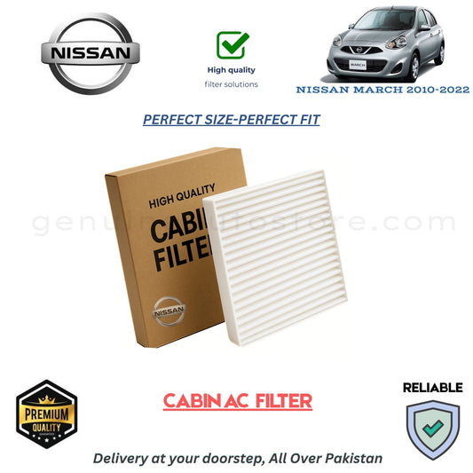 NISSAN MARCH 2010-2022 CABIN AC FILTER in Pakistan. 100% Genuine, Reliable, Best Price, Cash on Delivery Available  