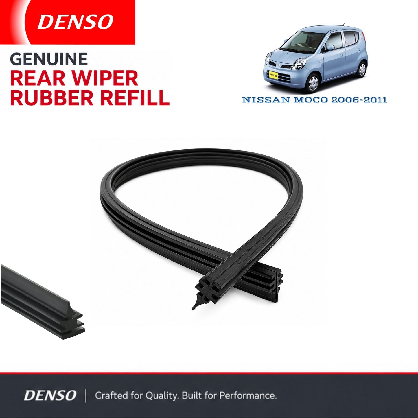 Denso Genuine rear wiper rubber for Nissan Moco 2006-2011