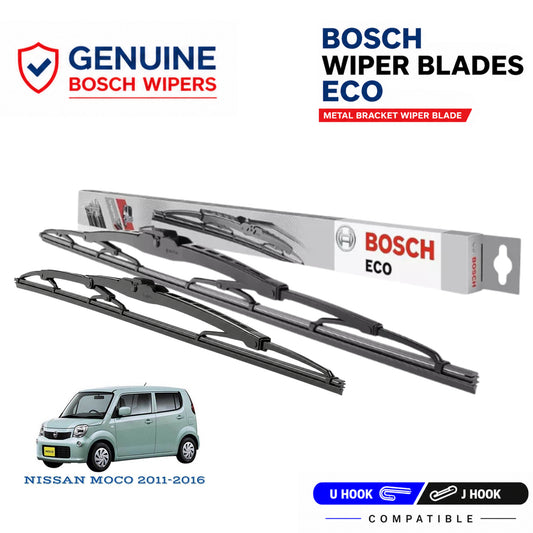 Bosch Genuine metal front wiper set for Nissan Moco 2011-2016, pair of two