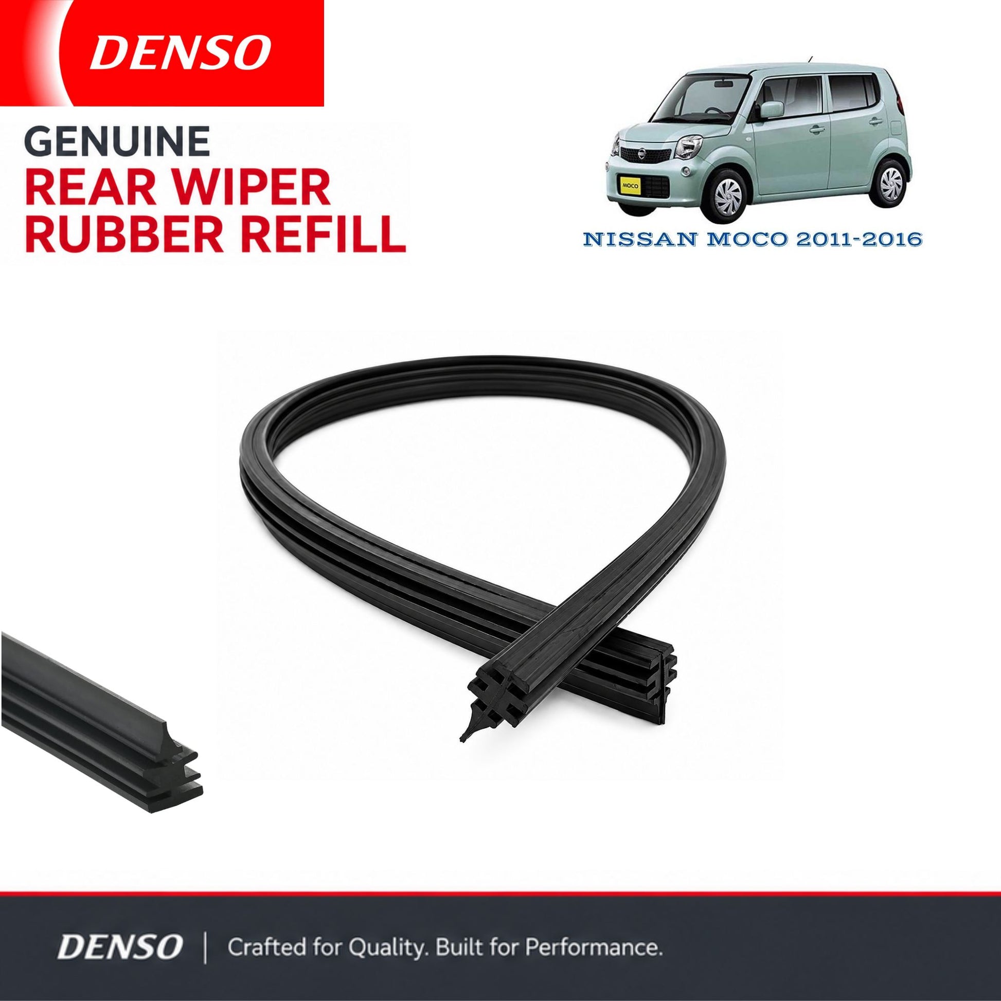 Denso Genuine rear wiper rubber for Nissan Moco 2011-2016