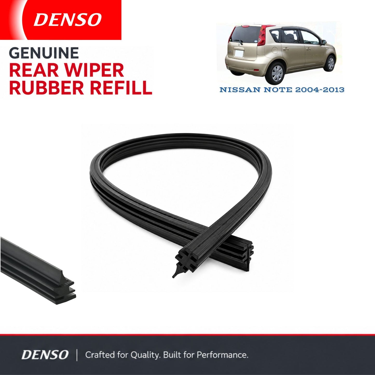 Denso Genuine rear wiper rubber for Nissan Note 2004-2013