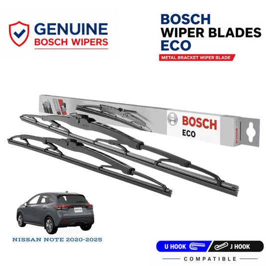 Bosch Genuine metal front wiper set for Nissan Note 2020-2025, pair of two