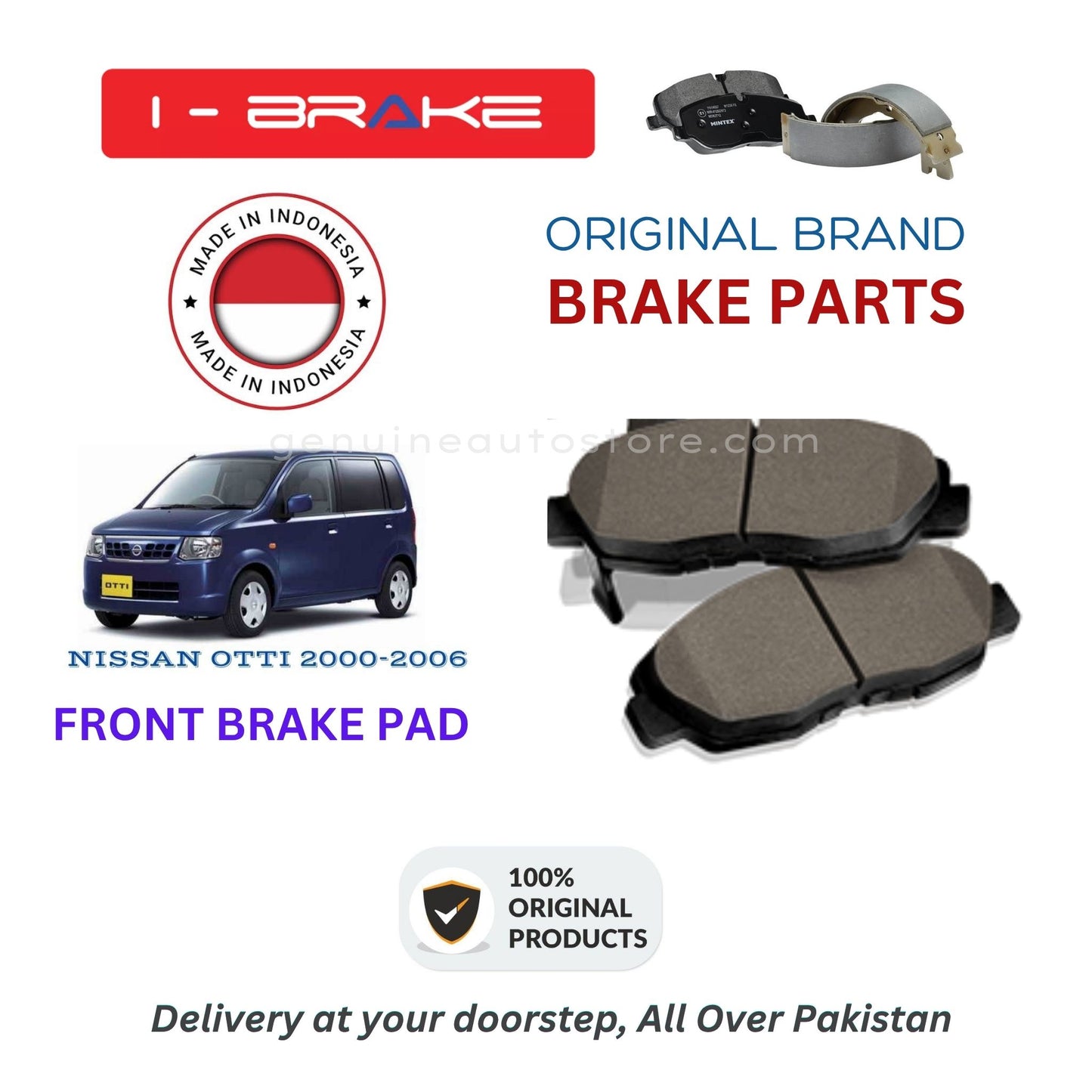 NISSAN OTTI 2000-2006 Front Brake Pads iBrake Indonesia Genuine