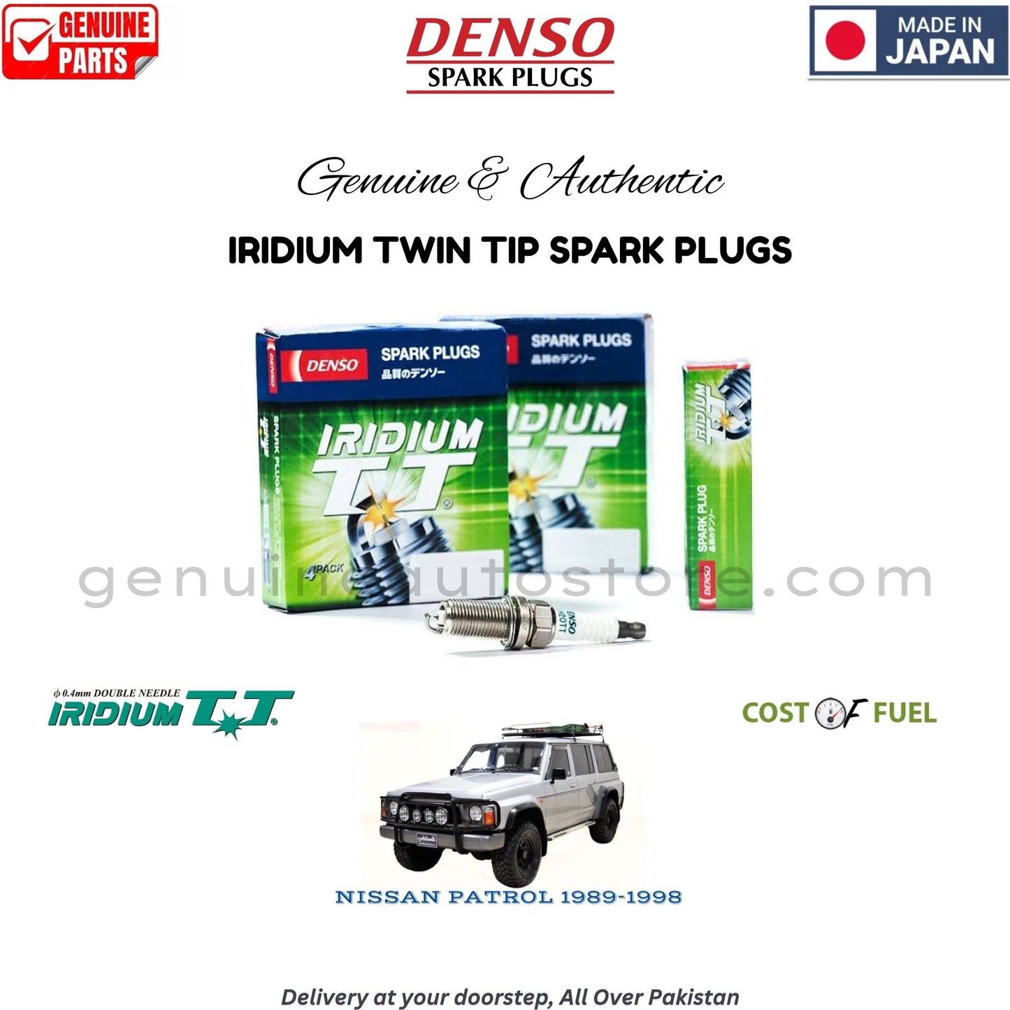 NISSAN PATROL 1989-1998 DENSO IRIDIUM TWIN TIP SPARK PLUG in Pakistan, 100% Genuine, Reliable, Best Price, Cash on Delivery Available   