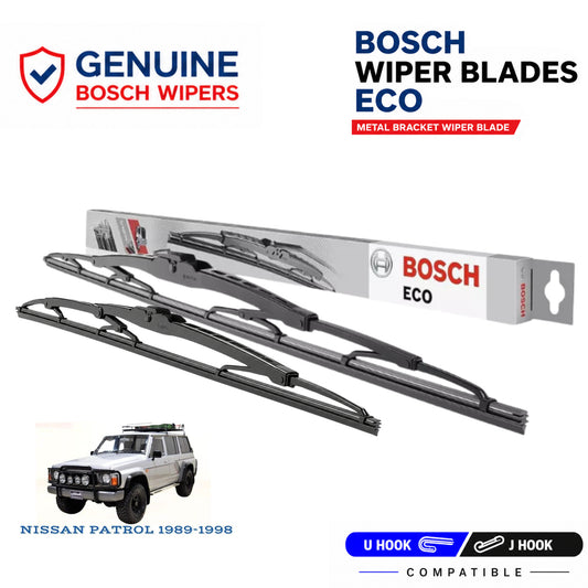 Bosch Genuine metal front wiper set for Nissan Patrol 1989-1998, pair of two