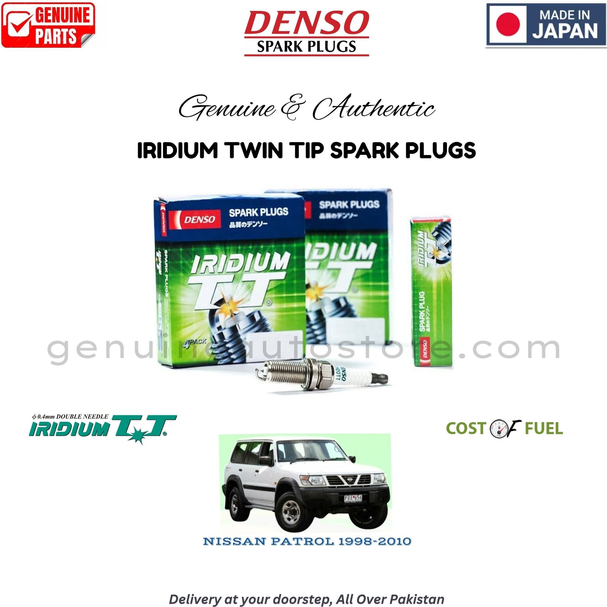 NISSAN PATROL 1998-2010 DENSO IRIDIUM TWIN TIP SPARK PLUG in Pakistan, 100% Genuine, Reliable, Best Price, Cash on Delivery Available   