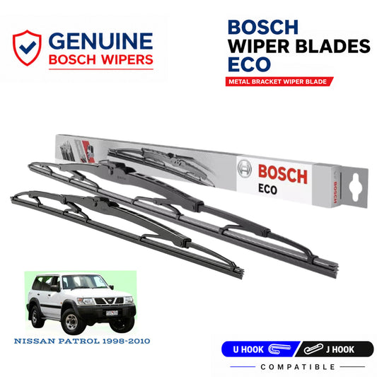 Bosch Genuine metal front wiper set for Nissan Patrol 1998-2010, pair of two