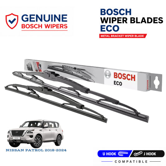 Bosch Genuine metal front wiper set for Nissan Patrol 2018-2024, pair of two
