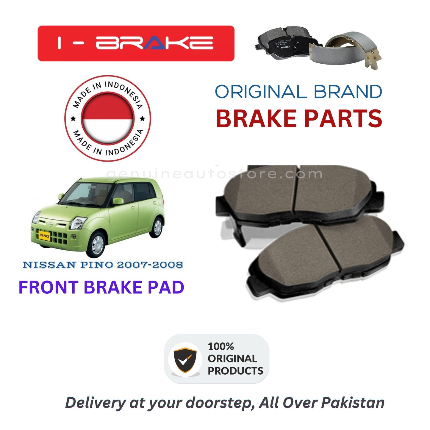 NISSAN PINO 2007-2008 Front Brake Pads iBrake Indonesia Genuine