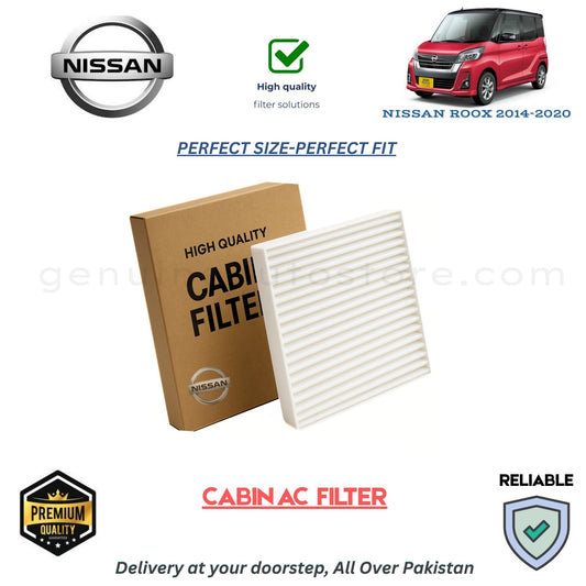 NISSAN ROOX 2014-2020 CABIN AC FILTER in Pakistan. 100% Genuine, Reliable, Best Price, Cash on Delivery Available 