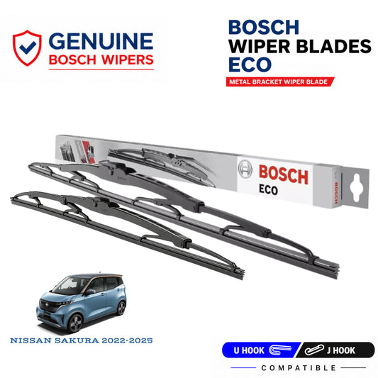 Bosch Genuine metal front wiper set for Nissan Sakura 2022-2025, pair of two