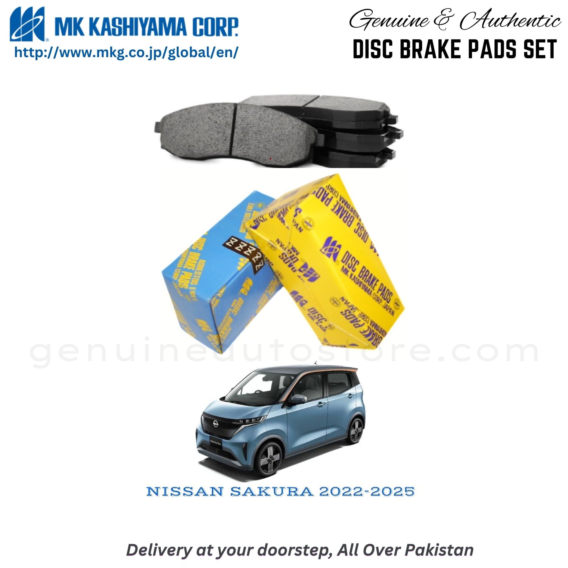 NISSAN SAKURA 2022-2025 MK Japan  Front Brake Pads in Pakistan, 100% Genuine, Reliable, Best Price, Cash on Delivery 