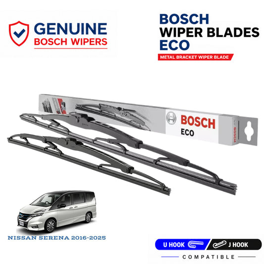 Bosch Genuine metal front wiper set for Nissan Serena 2016-2025, pair of two
