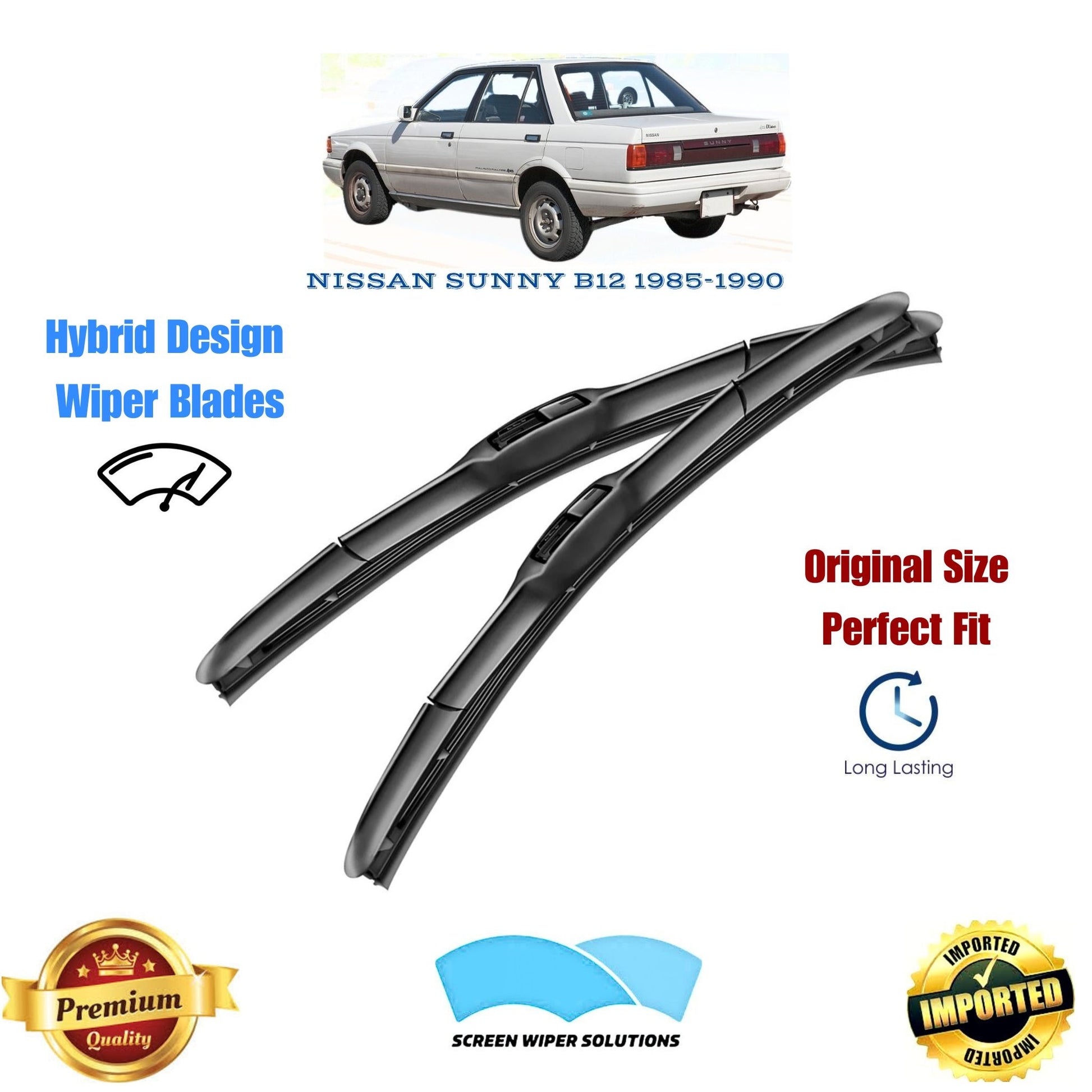 NISSAN SUNNY B12 1985-1990_Aero_Soft_Wiper_Blade_Set_in_Pakistan