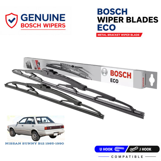 Bosch Genuine metal front wiper set for Nissan Sunny B12 1985-1990, pair of two