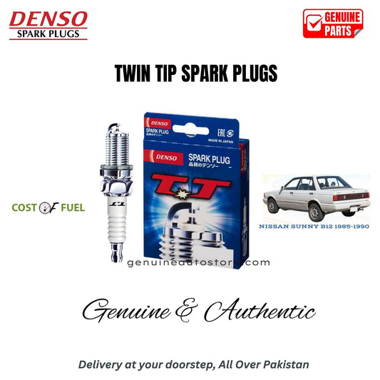 NISSAN SUNNY B12 1985-1990 DENSO Twin Tip Spark Plugs 4pcs in Pakistan – genuine replacement, better mileage and smooth performance