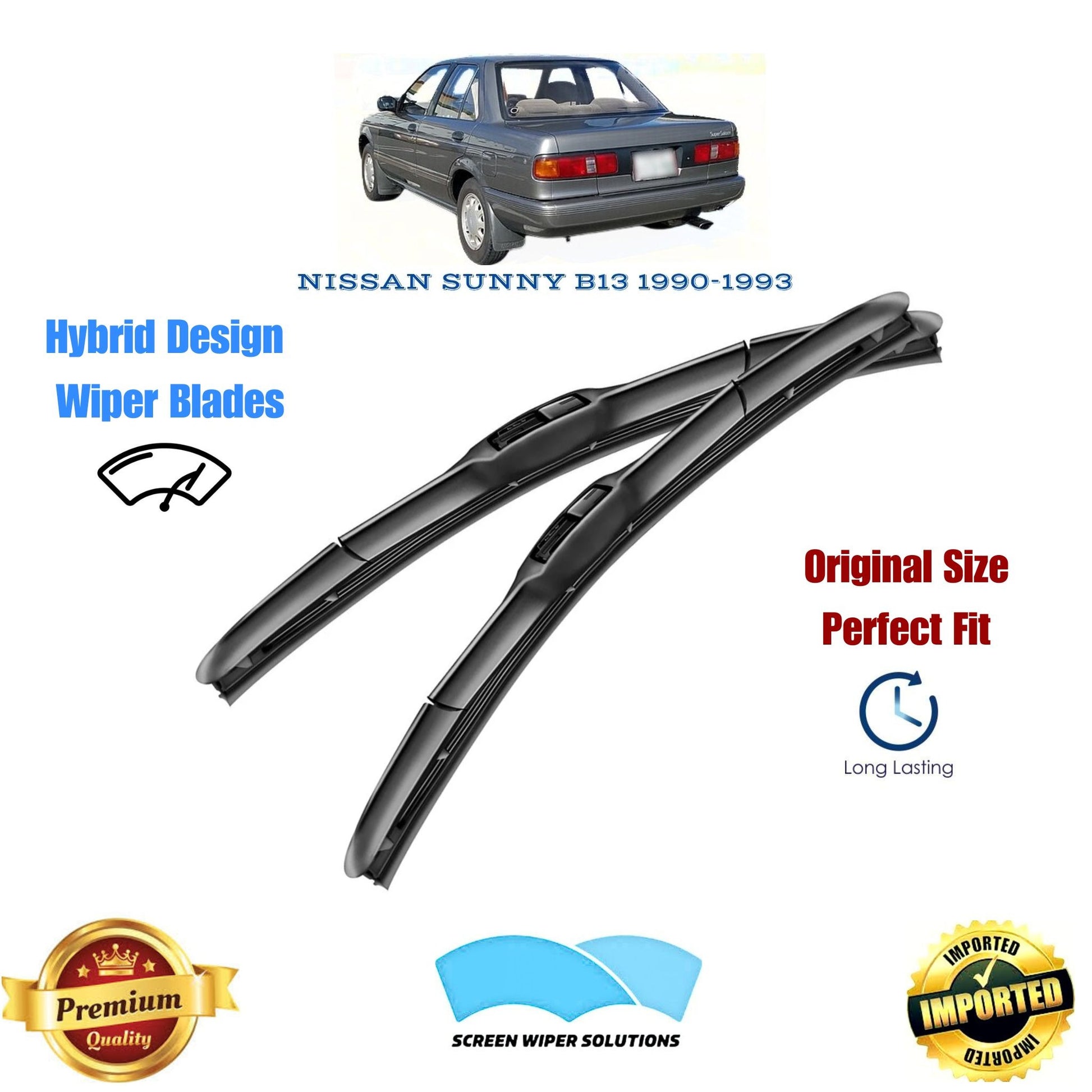 NISSAN SUNNY B13 1990-1993_Aero_Soft_Wiper_Blade_Set_in_Pakistan