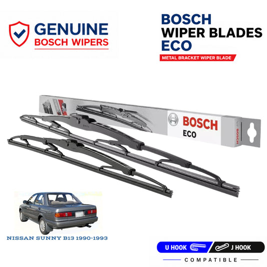 Bosch Genuine metal front wiper set for Nissan Sunny B13 1990-1993, pair of two