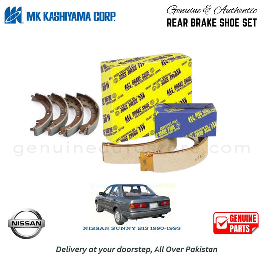 NISSAN SUNNY B13 1990-1993 MK JAPAN REAR BRAKE SHOE SET in Pakistan. 100% Genuine, Reliable, Best Price, Cash on Delivery Available