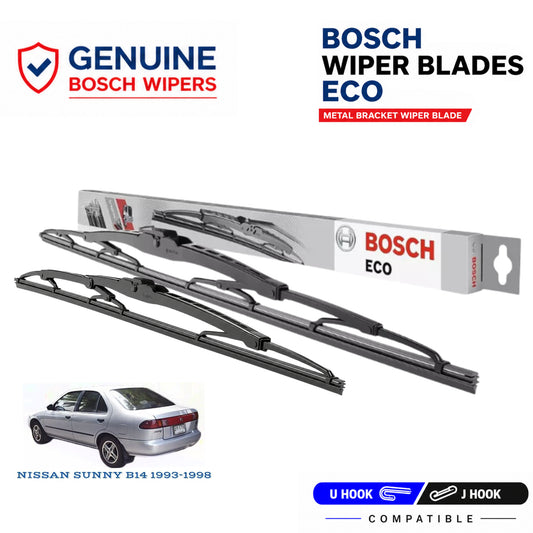 Bosch Genuine metal front wiper set for Nissan Sunny B14 1993-1998, pair of two