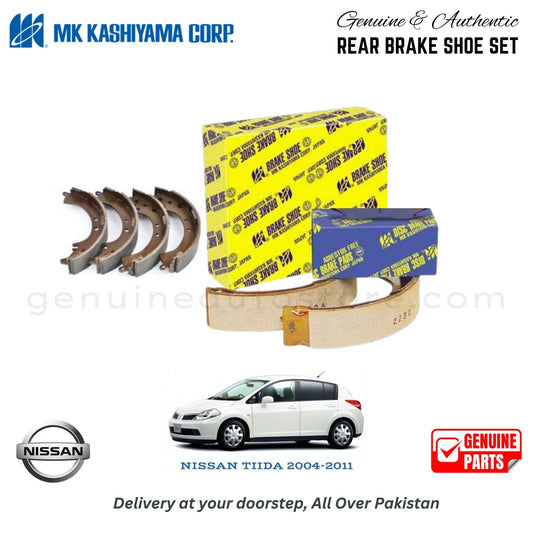 NISSAN TIIDA 2004-2011  MK JAPAN REAR BRAKE SHOE SET in Pakistan. 100% Genuine, Reliable, Best Price, Cash on Delivery Available
