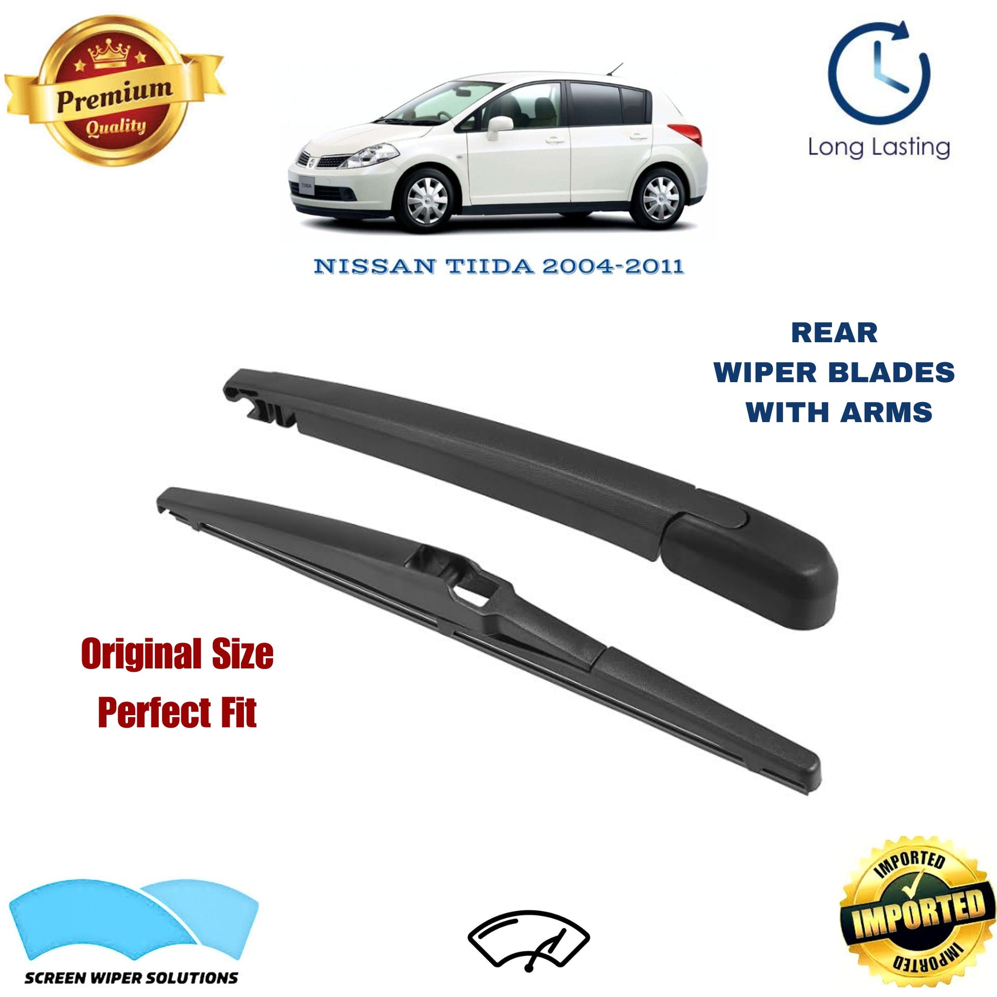 NISSAN TIIDA 2004-2011 Rear Wiper Blade with Arm in Pakistan