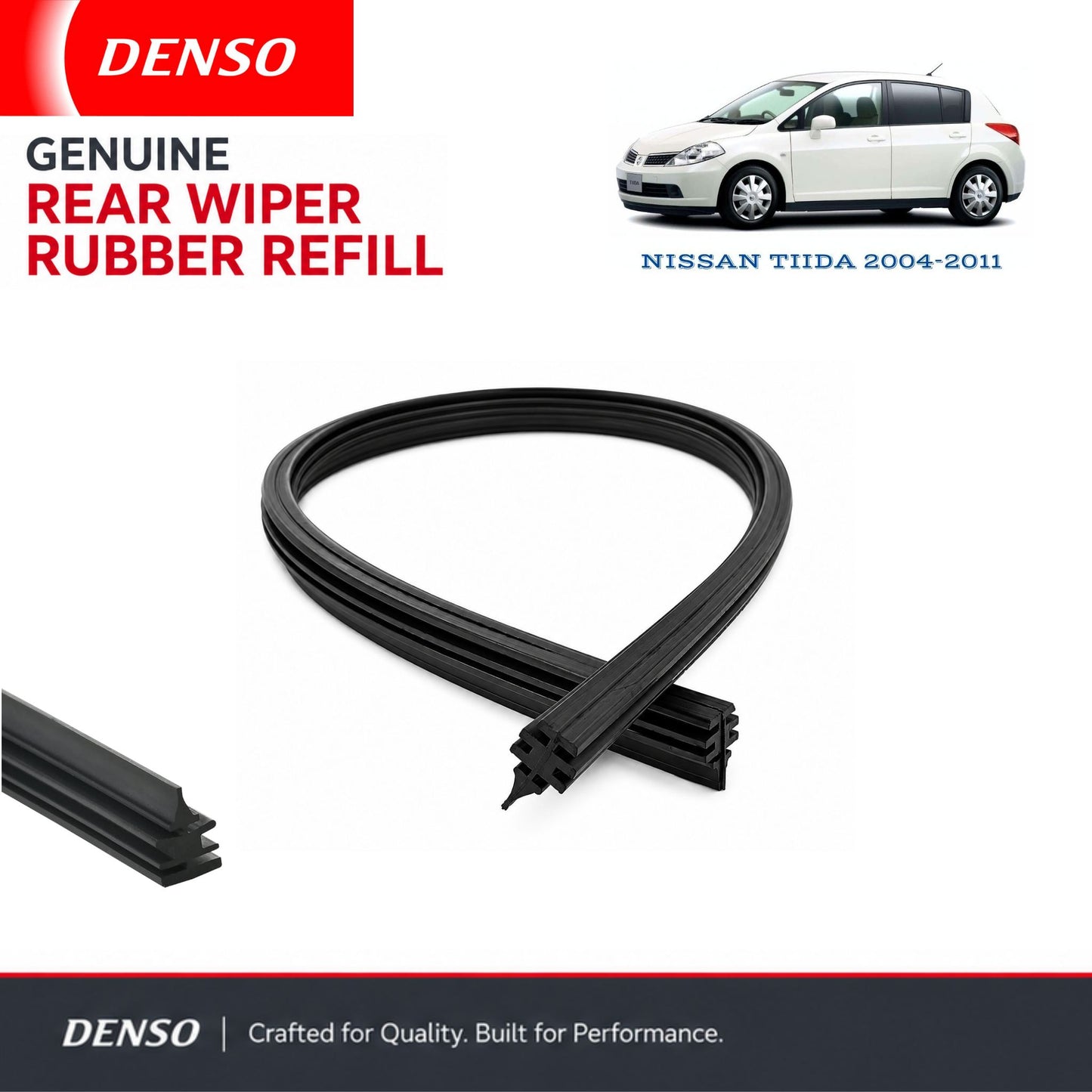 Denso Genuine rear wiper rubber for Nissan Tiida 2004-2011