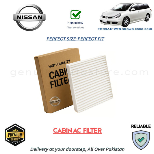 NISSAN WINGROAD 2006-2018 CABIN AC FILTER in Pakistan. 100% Genuine, Reliable, Best Price, Cash on Delivery Available 