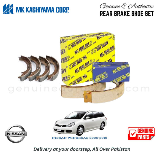NISSAN WINGROAD 2006-2018 MK JAPAN REAR BRAKE SHOE SET in Pakistan. 100% Genuine, Reliable, Best Price, Cash on Delivery Available