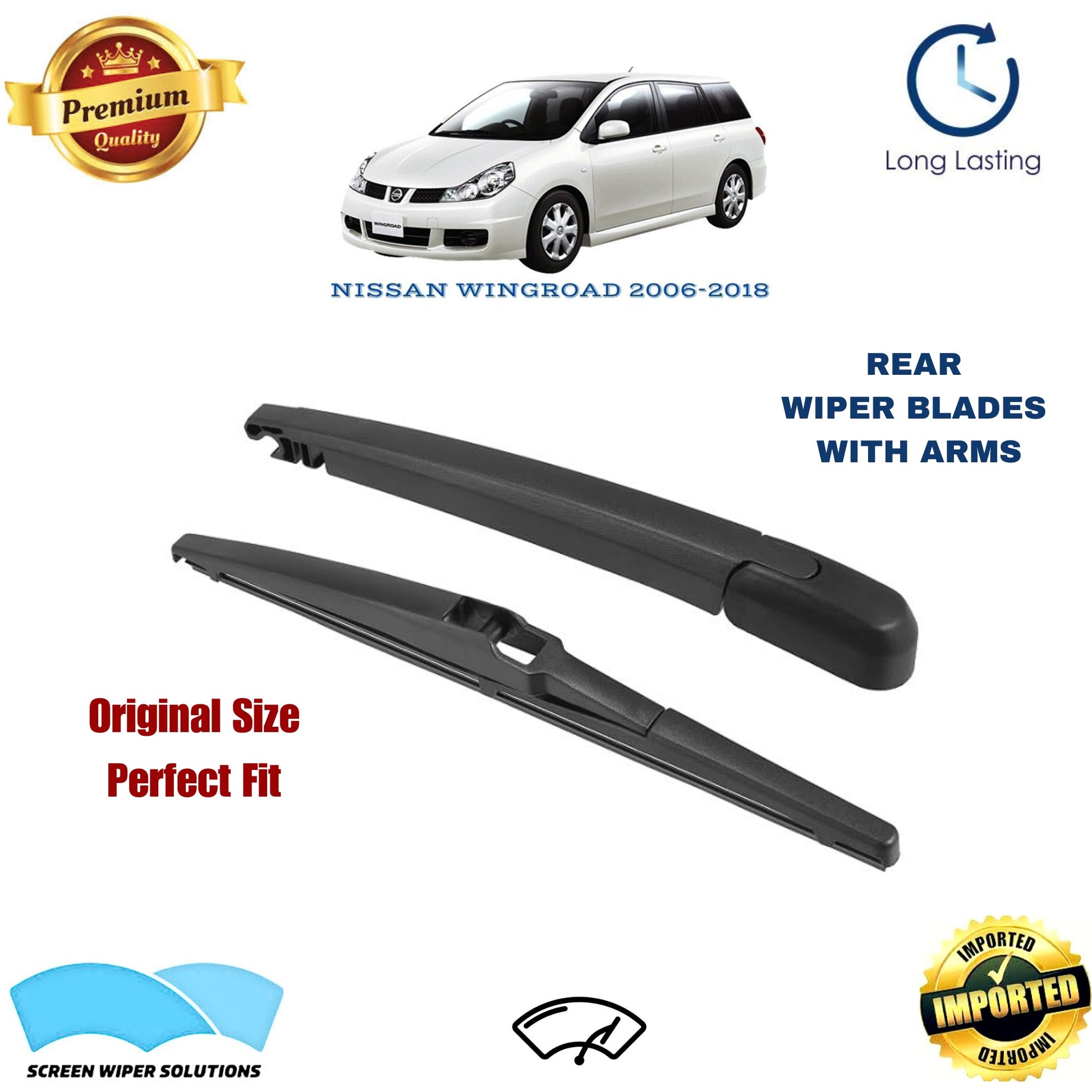 NISSAN WINGROAD 2006-2018 Rear Wiper Blade with Arm in Pakistan