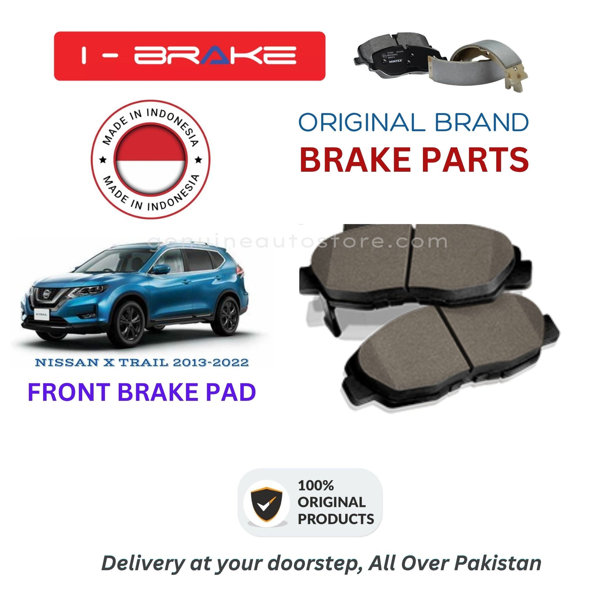 NISSAN X TRAIL 2013-2022 Front Brake Pads iBrake Indonesia Genuine