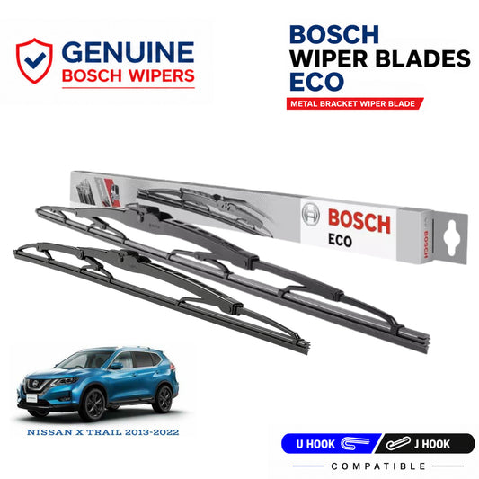 Bosch Genuine metal front wiper set for Nissan X Trail 2013-2022, pair of two