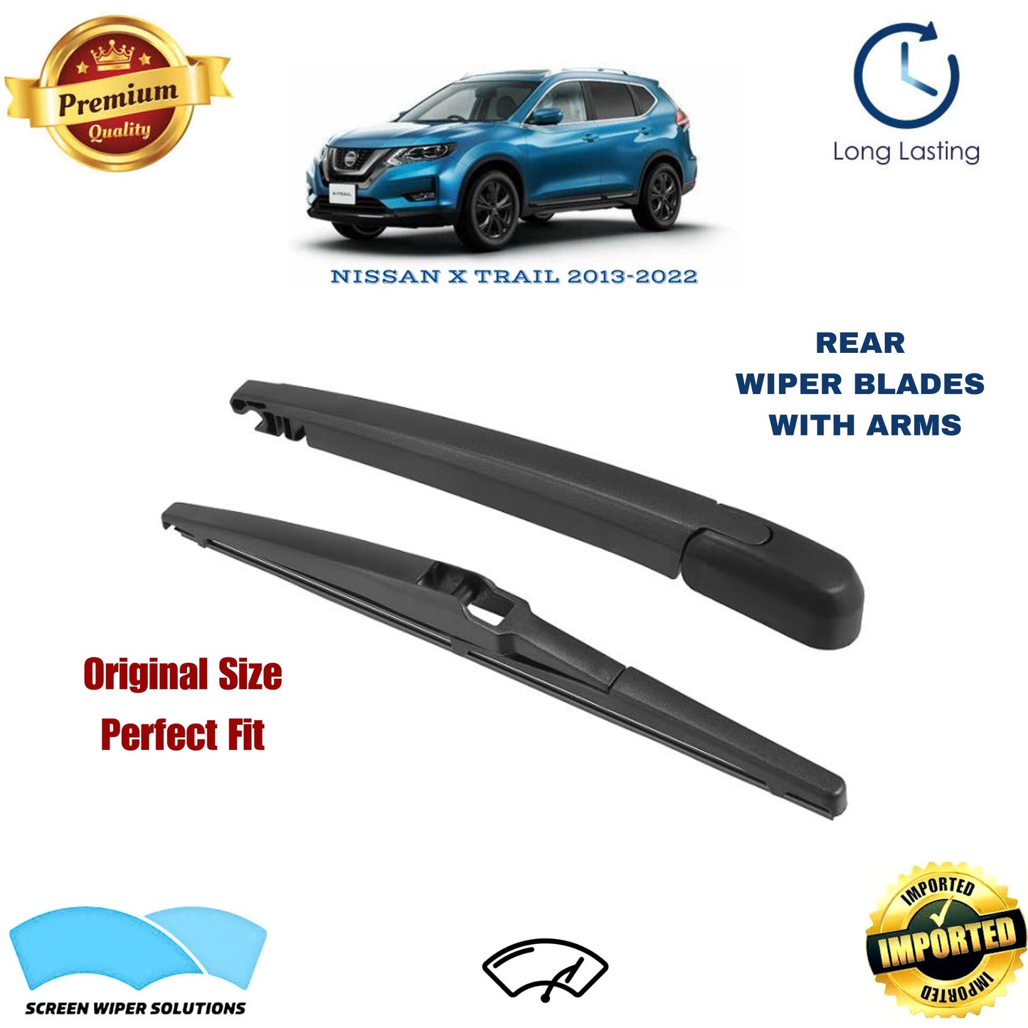 NISSAN X TRAIL 2013-2022 Rear Wiper Blade with Arm in Pakistan