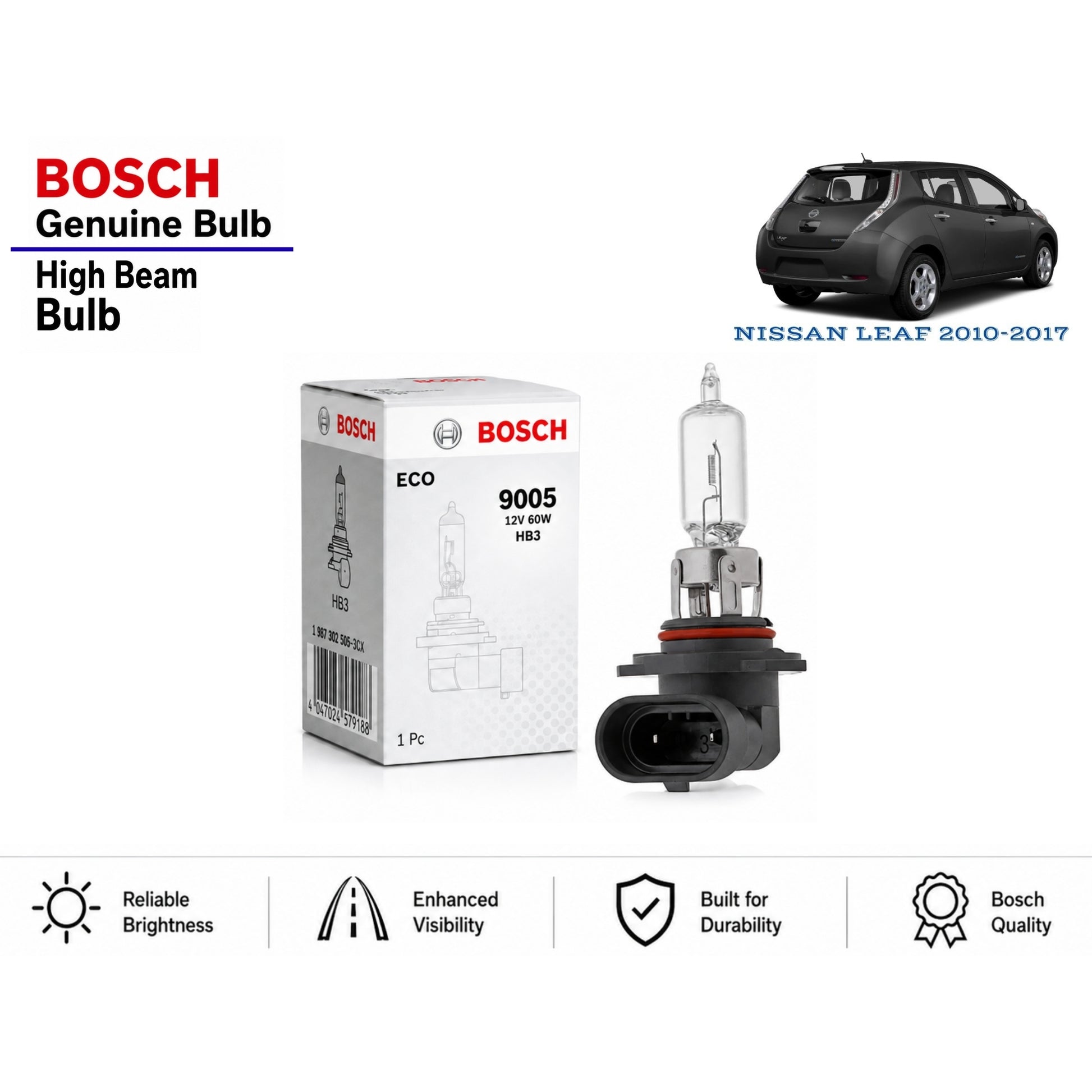 Nissan Leaf 2010-2017 High Beam Headlight Bulb Bosch in Pakistan 