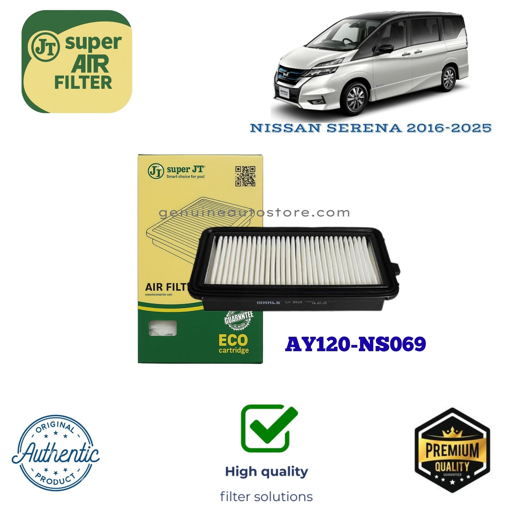 Nissan Serena 2016-2025 Air Filter Super JT AY120-NS069 in Pakistan