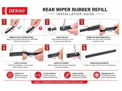 Original Denso rear wiper rubber replacement in Pakistan