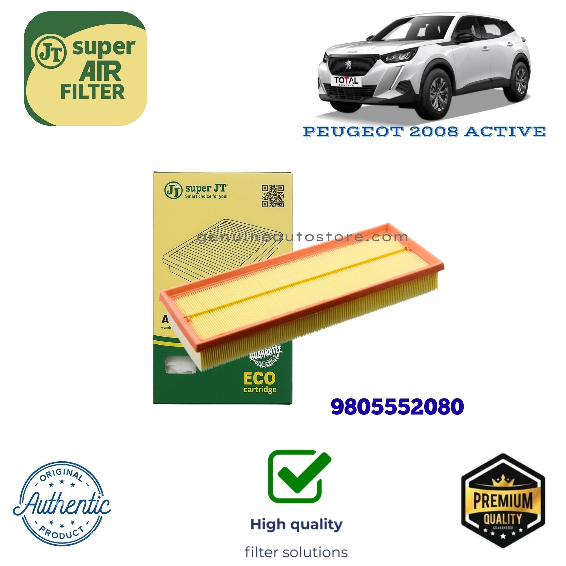 PEUGEOT 2008 ACTIVE Air Filter Super JT 9805552080 in Pakistan