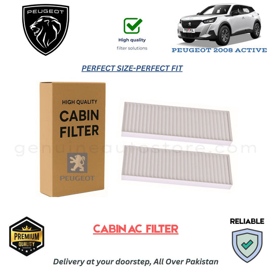 PEUGEOT 2008 ACTIVE CABIN AC FILTER in Pakistan. 100% Genuine, Reliable, Best Price, Cash on Delivery Available 