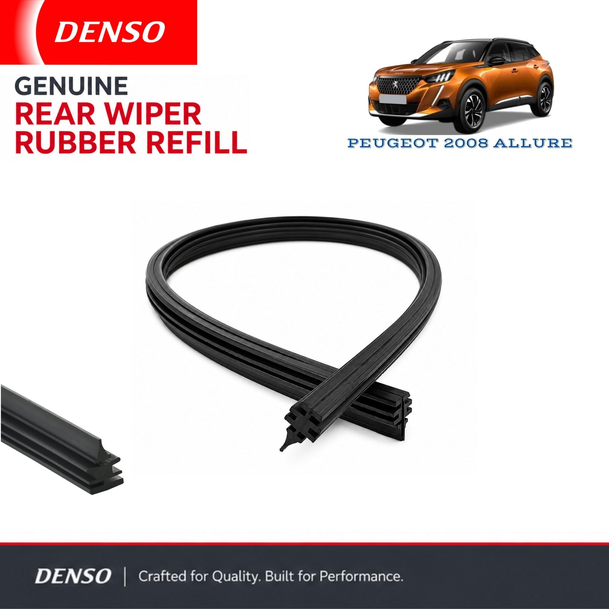 Denso Genuine rear wiper rubber for Peugeot 2008 Allure