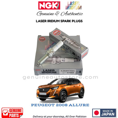 PEUGEOT 2008 ALLURE SPARK PLUG NGK LASER IRIDIUM SPARK PLUG 3 PIECES