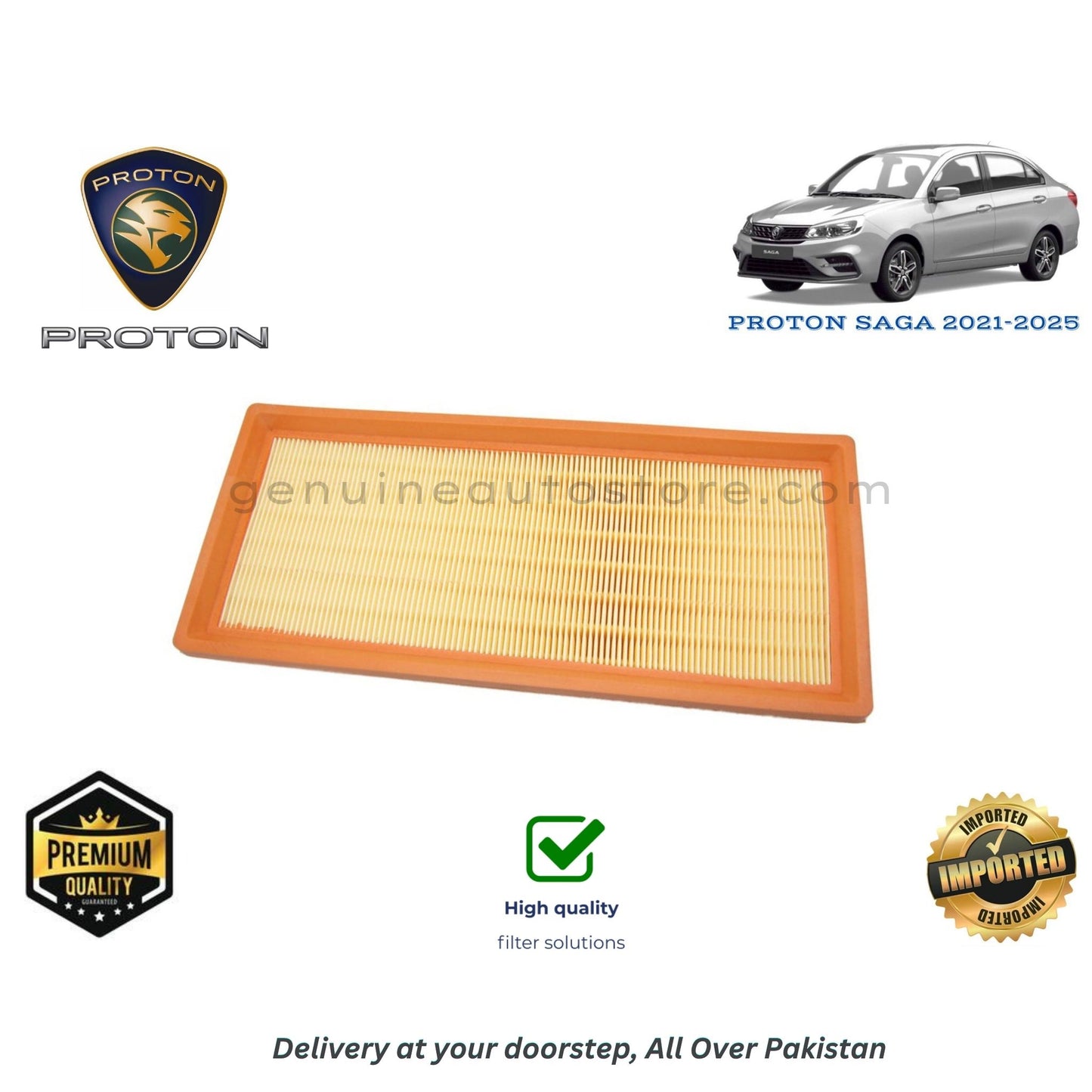 PROTON SAGA 2021-2025 Air Filter Premium Quality in Pakistan, 100% Genuine, Reliable, Best Price, Cash on Delivery 