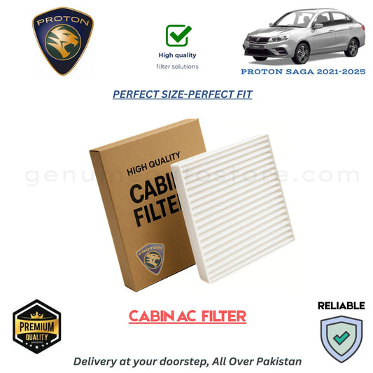 PROTON SAGA 2021-2025 CABIN AC FILTER in Pakistan. 100% Genuine, Reliable, Best Price, Cash on Delivery Available 
