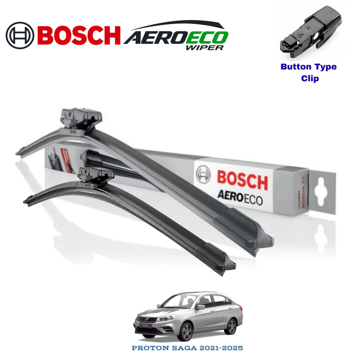 Bosch Genuine front wiper set for PROTON SAGA 2021-2025