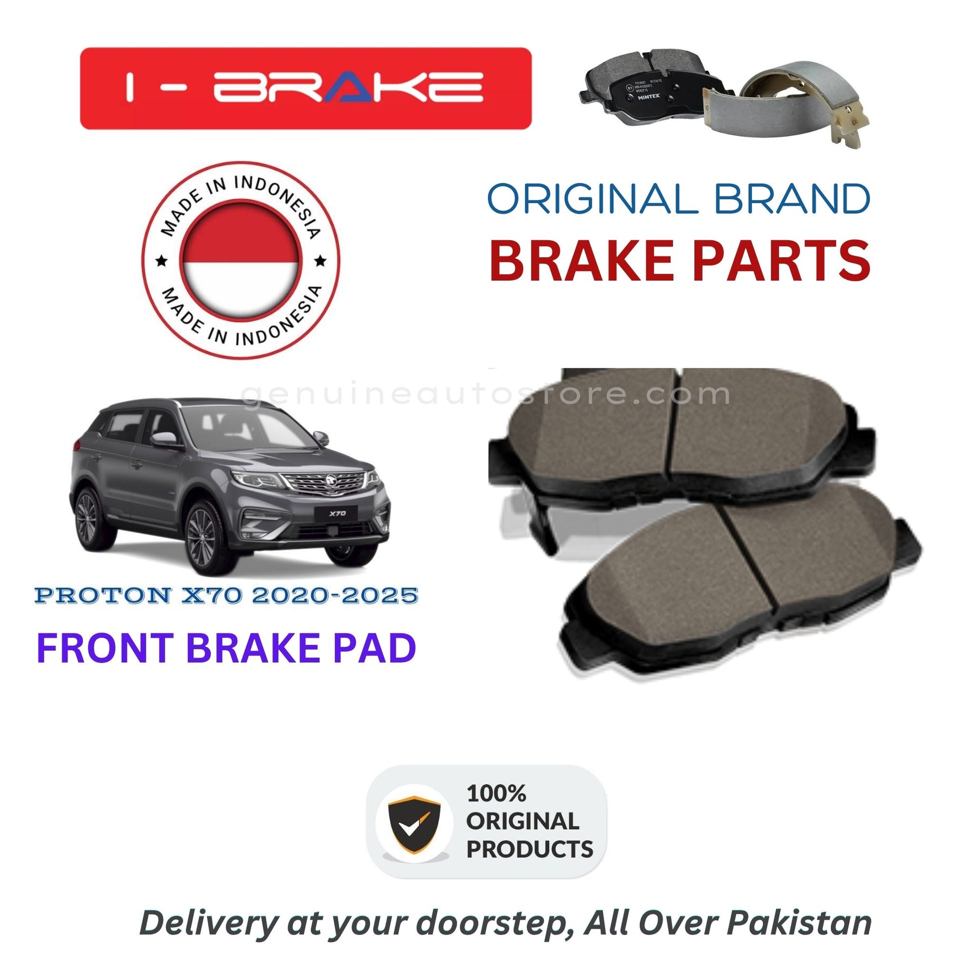 PROTON X70 2020-2025 Front Brake Pads iBrake Indonesia Genuine