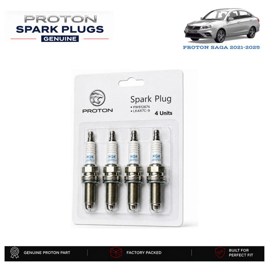 Proton Saga 2021-2026 genuine spark plugs 4-piece set with authentic packaging – Genuine Auto Store Pakistan