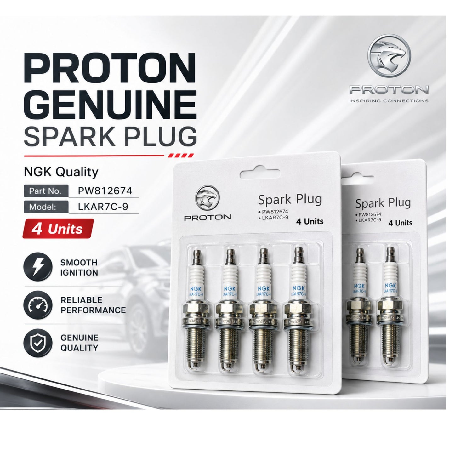 Proton Saga 2021-2026 genuine spark plugs with authentic original packaging – Genuine Auto Store Pakistan