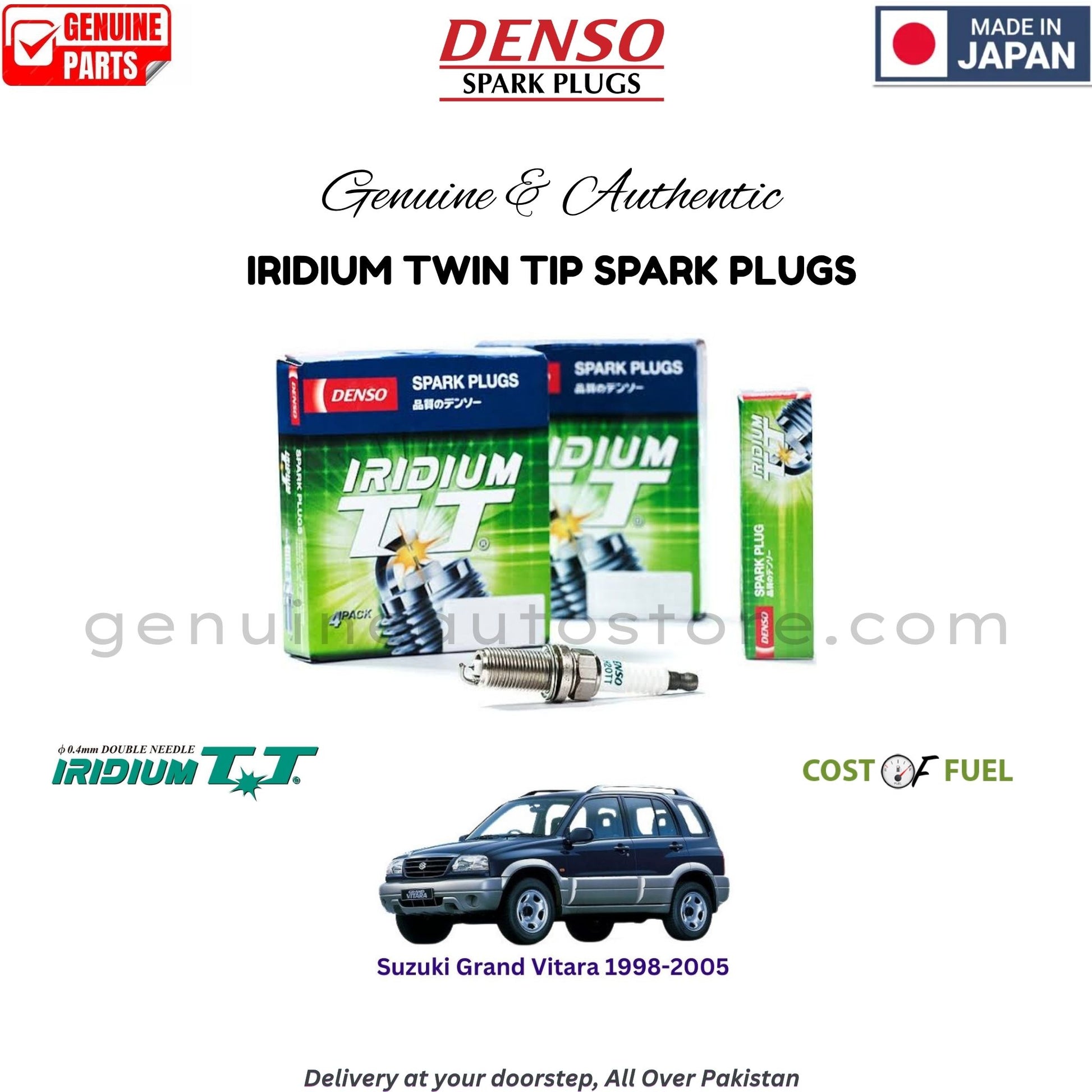 SUZUKI GRAND VITARA 1998-2005 DENSO IRIDIUM TWIN TIP SPARK PLUG in Pakistan, 100% Genuine, Reliable, Best Price, Cash on Delivery Available    