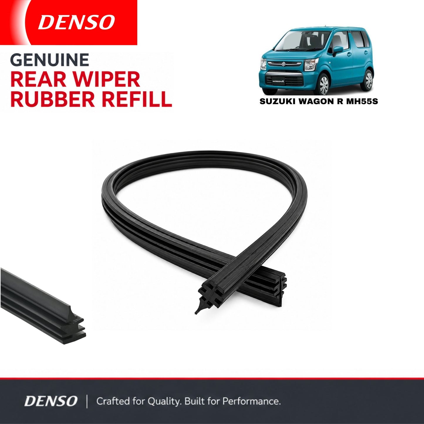 Denso Genuine rear wiper rubber for Suzuki Wagon R Mh55s