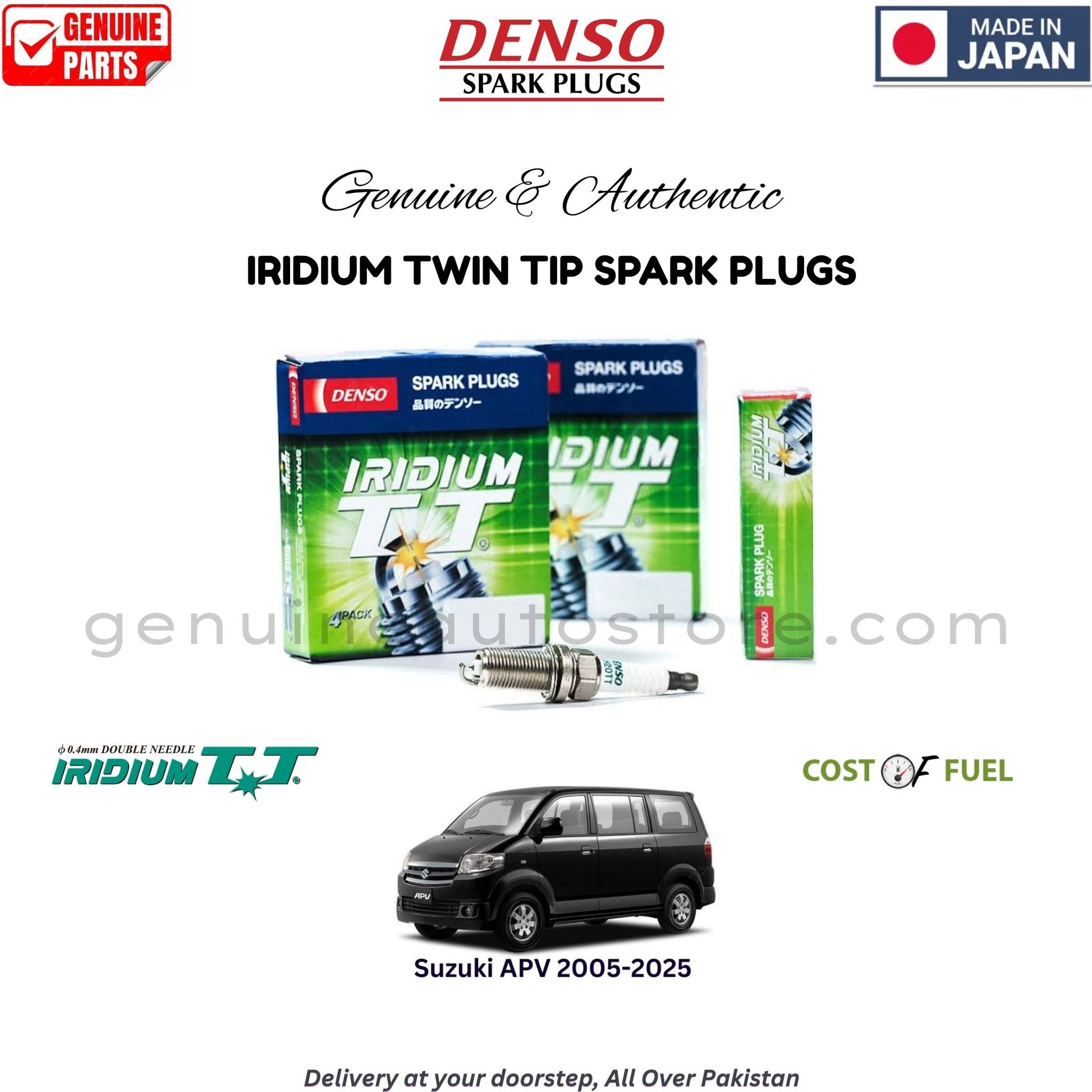 Suzuki APV 2005-2025 DENSO IRIDIUM TWIN TIP SPARK PLUG in Pakistan, 100% Genuine, Reliable, Best Price, Cash on Delivery Available